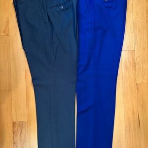 Lot of 2 Mens TAILORBYRD Collection Casual Dress Pants 36/32 Blue and Gray pants